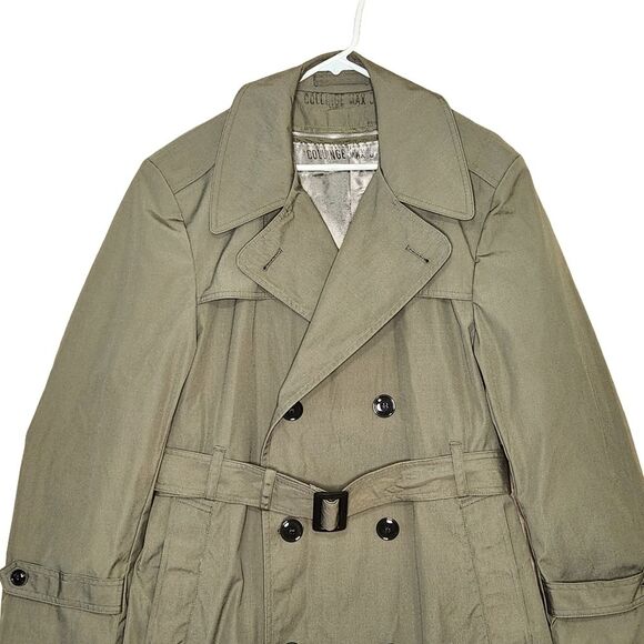 Vintage American Apparel Trench Coat Men's 40S Marine Corp Issue Olive Green - Picture 2 of 12